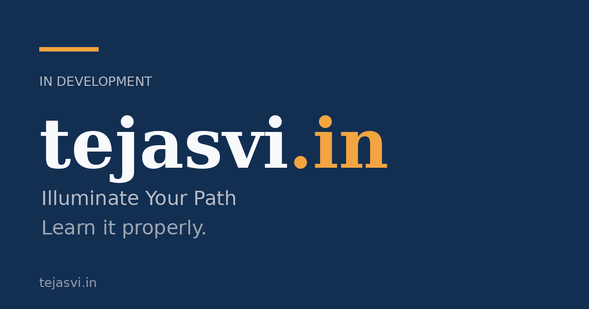 Link preview image for tejasvi.in